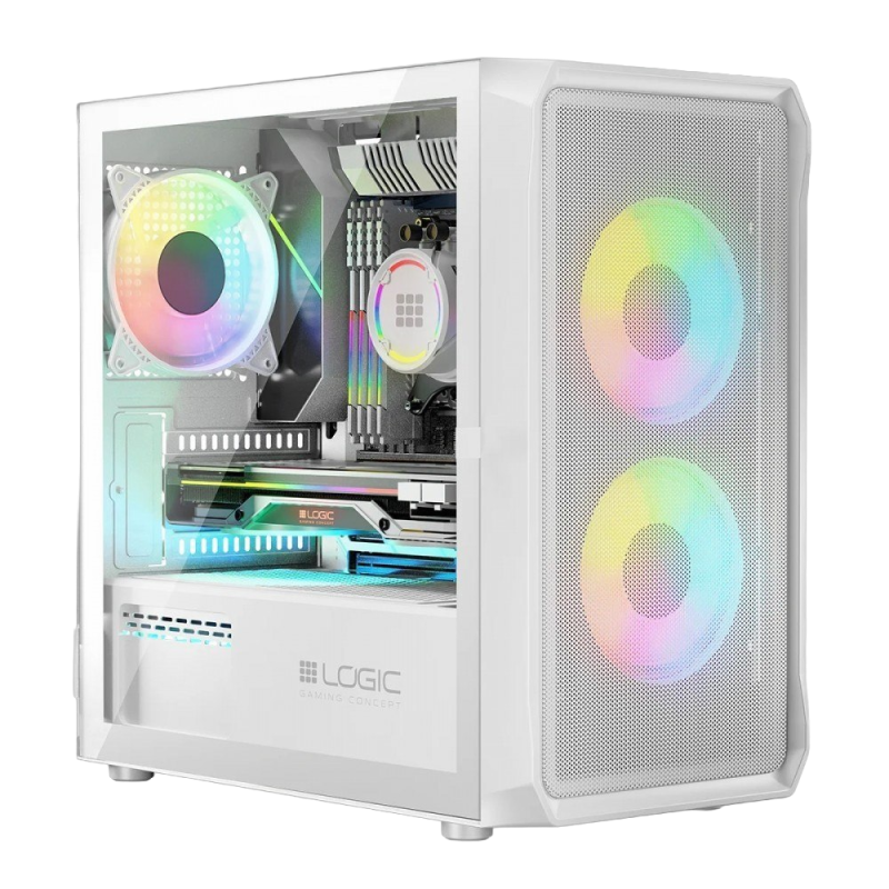 Obudowa Komputerowa Logic Portos ARGB Mini USB 3.0 Biała Obudowa Komputerowa Logic Portos ARGB Mini USB 3.0 Biała