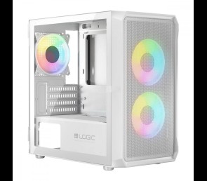 Obudowa Komputerowa Logic Portos ARGB Mini USB 3.0 Biała