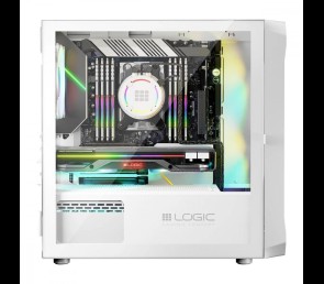 Obudowa Komputerowa Logic Portos ARGB Mini USB 3.0 Biała