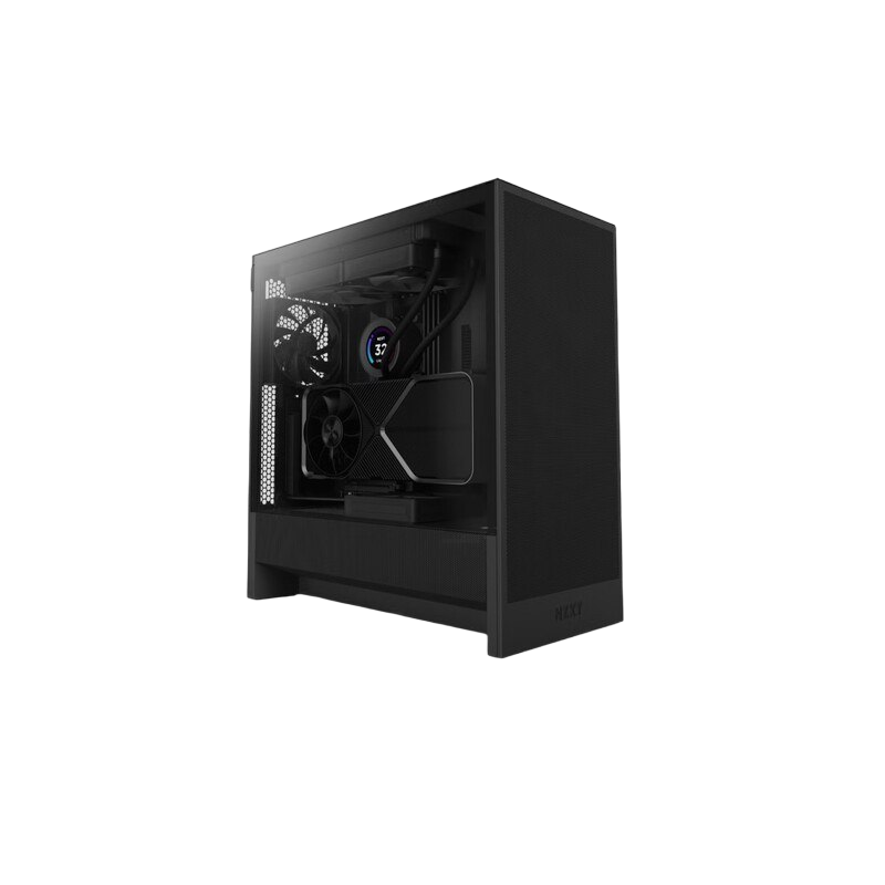 Obudowa NZXT H5 FLOW Midi Tower czarna z oknem zwiększająca chłodzenie GPU Obudowa NZXT H5 FLOW Midi Tower czarna z oknem zwiększająca chłodzenie GPU