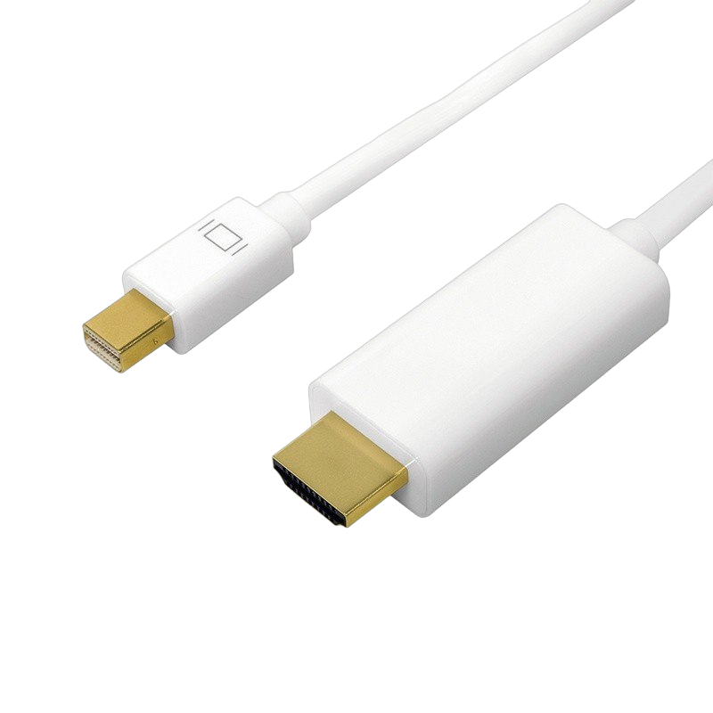 Kabel mini DisplayPort do HDMI 4K 3m biały pozłacane złącze Kabel mini DisplayPort do HDMI 4K 3m biały pozłacane złącze