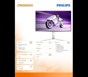 Philips Monitor 27M2N8500 27 QD OLED 360Hz z Ambiglow i głośnikami