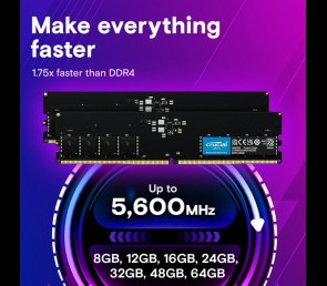 Pamięć Crucial DDR5 128GB 2x64GB 5600MHz CL46 wydajna