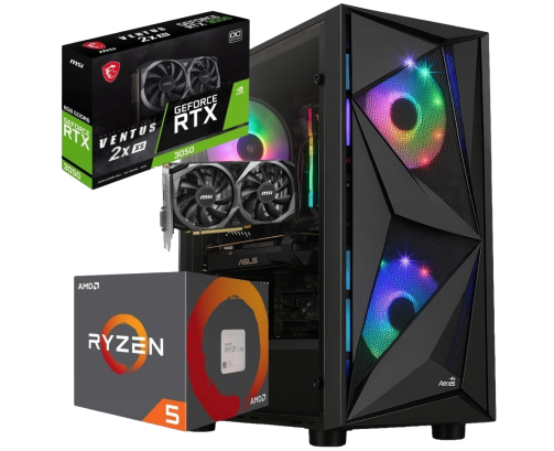 BSG Striker V13 AMD Ryzen 5 NVIDIA GeForce RTX 3050 32GB DDR4 2000GB SSD Windows 11 Pro