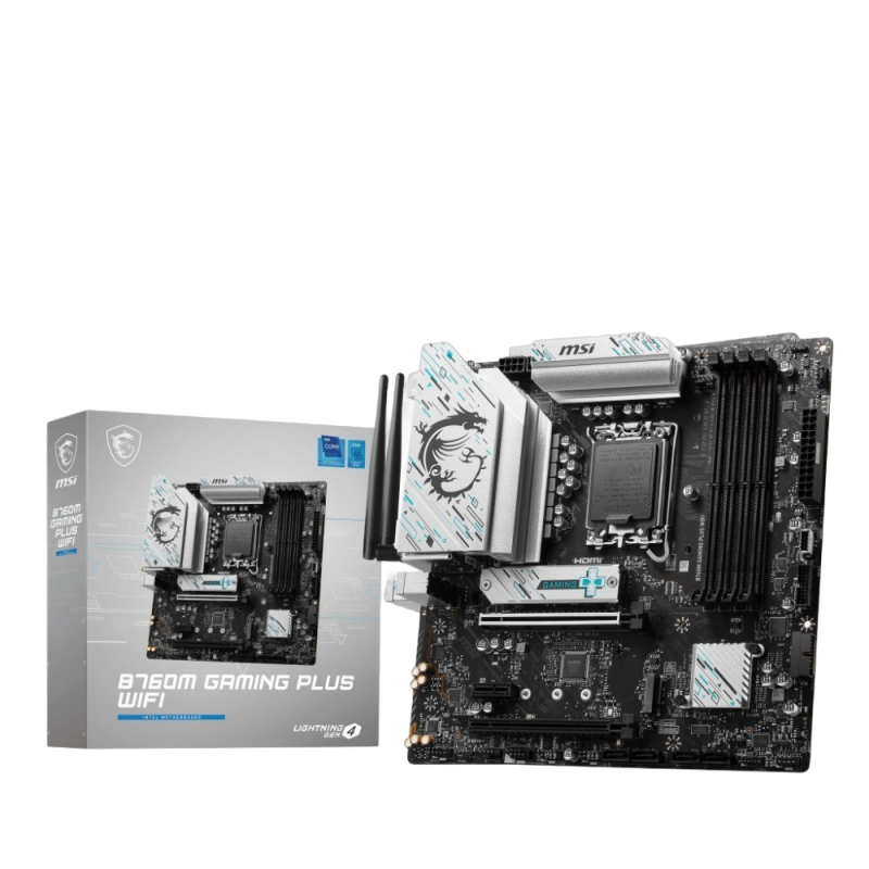 Płyta główna MSI B760M GAMING PLUS WIFI s1700 mATX 4DDR5 Płyta główna MSI B760M GAMING PLUS WIFI s1700 mATX 4DDR5