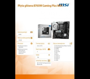 Płyta główna MSI B760M GAMING PLUS WIFI s1700 mATX 4DDR5