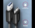 Kabel AXAGON BUMM3-AM10AB MicroB USB USB-A 3.2 Gen1 1m 3A wytrzymały Kabel AXAGON BUMM3-AM10AB MicroB USB USB-A 3.2 Gen1 1m 3A wytrzymały