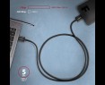Kabel AXAGON BUMM3-AM10AB MicroB USB USB-A 3.2 Gen1 1m 3A wytrzymały Kabel AXAGON BUMM3-AM10AB MicroB USB USB-A 3.2 Gen1 1m 3A wytrzymały