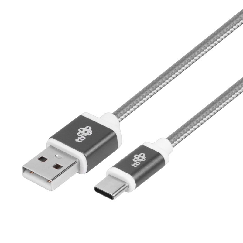 Kabel USB USB C 1.5m szary do szybkiego ładowania i komunikacji Kabel USB USB C 1.5m szary do szybkiego ładowania i komunikacji