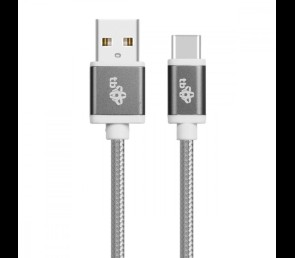 Kabel USB USB C 1.5m szary do szybkiego ładowania i komunikacji