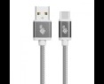 Kabel USB USB C 1.5m szary do szybkiego ładowania i komunikacji Kabel USB USB C 1.5m szary do szybkiego ładowania i komunikacji