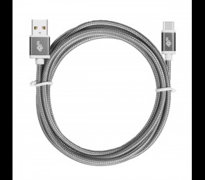 Kabel USB USB C 1.5m szary do szybkiego ładowania i komunikacji