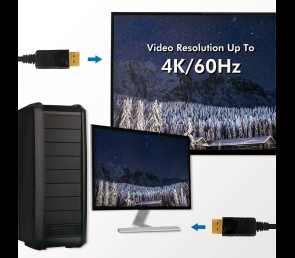 Kabel DisplayPort M/M 4K/60Hz 3m czarny LogiLink