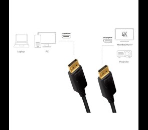 Kabel DisplayPort M/M 4K/60Hz 3m czarny LogiLink