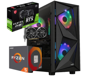BSG Striker V13 AMD Ryzen 5 NVIDIA GeForce RTX 3050 16GB DDR4 1512GB HDD + SSD Windows 11 Pro