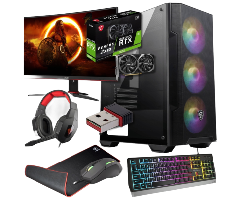 BSG Striker V14 AMD Ryzen 5 NVIDIA GeForce RTX 3050 32GB DDR4 1000GB SSD Windows 11 Pro