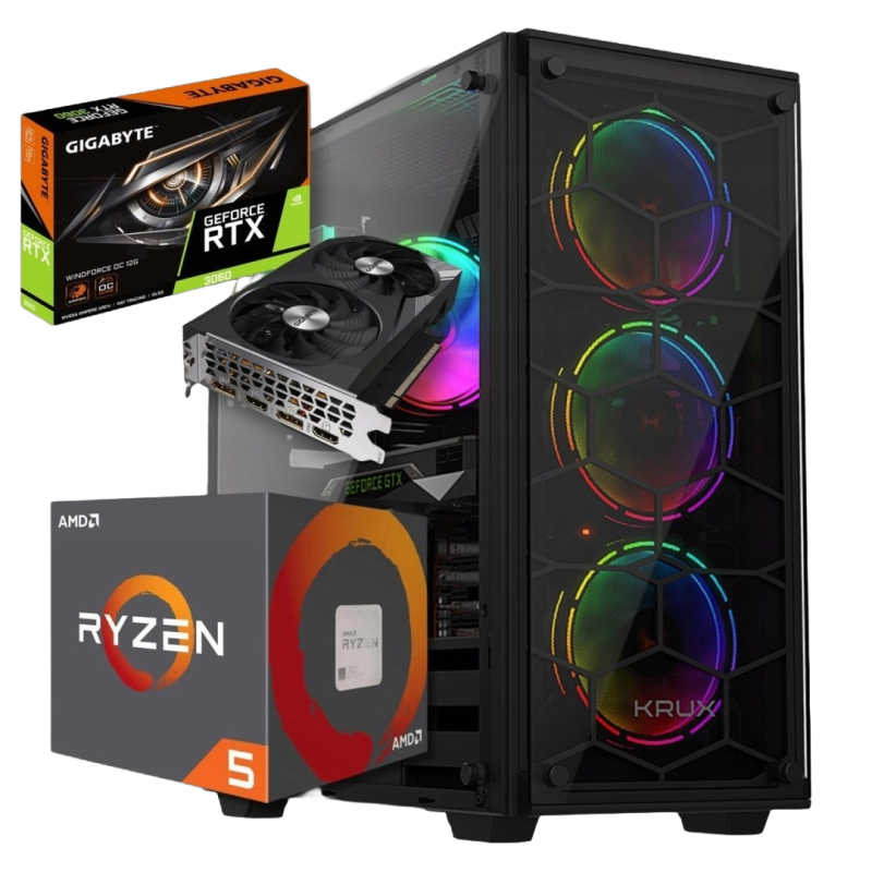 BSG Raptor V5 AMD Ryzen 5 NVIDIA GeForce RTX 3060 32GB DDR4 256GB SSD Windows 11 Pro BSG Raptor V5 AMD Ryzen 5 NVIDIA GeForce RTX 3060 32GB DDR4 256GB SSD Windows 11 Pro