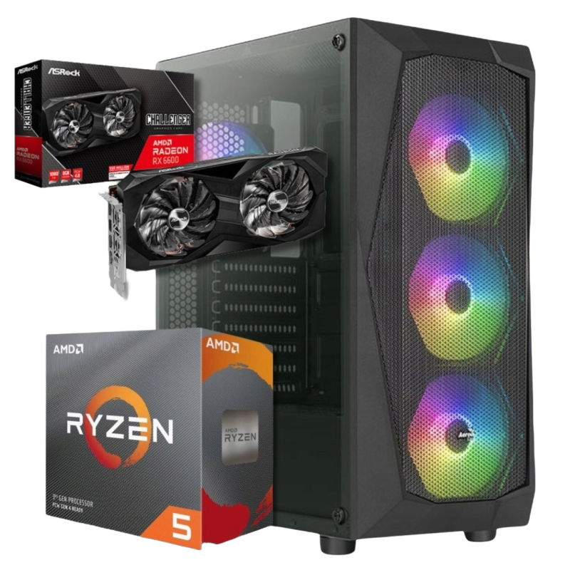 BSG Striker V12 AMD Ryzen 5 AMD Radeon RX 6600 32GB DDR4 2000GB SSD Windows 11 Pro