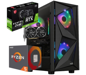 BSG Striker V13 AMD Ryzen 5 NVIDIA GeForce RTX 3050 64GB DDR4 256GB SSD Windows 11 Pro