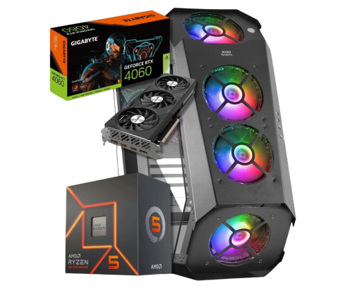 BSG Raptor V18 AMD Ryzen 5 NVIDIA GeForce RTX 4060 32GB DDR4 1000GB SSD Windows 11 Pro