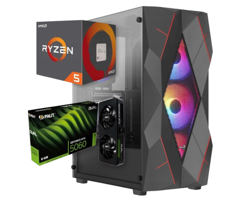 BSG Raptor V24 AMD Ryzen 5 NVIDIA RTX 5060 16GB DDR4 512GB SSD Windows 11 Pro
