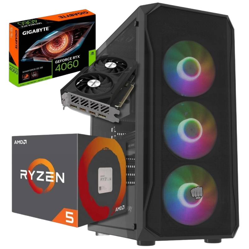 BSG Raptor V25 AMD Ryzen 5 NVIDIA GeForce RTX 4060 64GB DDR4 2000GB SSD Windows 11 Pro BSG Raptor V25 AMD Ryzen 5 NVIDIA GeForce RTX 4060 64GB DDR4 2000GB SSD Windows 11 Pro