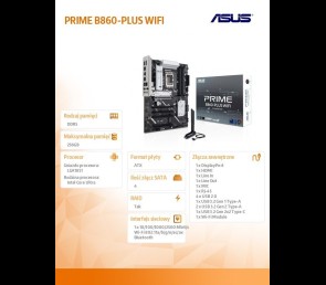 Płyta główna Asus PRIME B860-PLUS WIFI DDR5 z PCIe 4.0 i 5.0