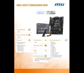Płyta główna MSI MAG X870 TOMAHAWK WIFI AM5 DDR5 ATX gamingowa