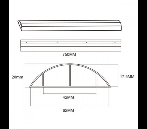 Listwa maskująca Maclean MC-814 S 75cm aluminiowa srebrna do kabli