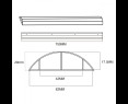 Listwa maskująca Maclean MC-814 S 75cm aluminiowa srebrna do kabli Listwa maskująca Maclean MC-814 S 75cm aluminiowa srebrna do kabli