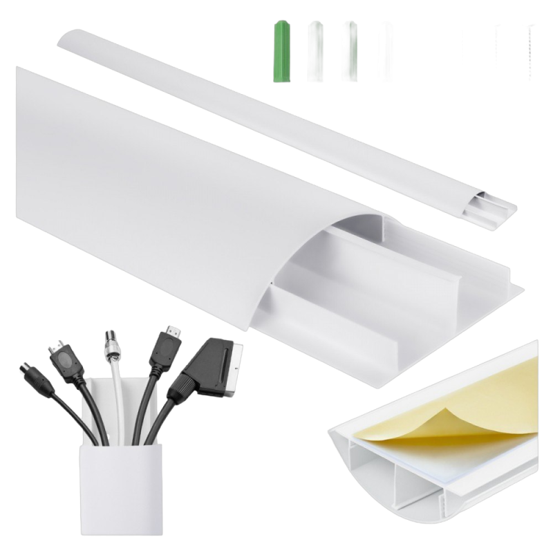 Listwa maskująca Maclean MC-814 W aluminiowa biała 75 cm Listwa maskująca Maclean MC-814 W aluminiowa biała 75 cm
