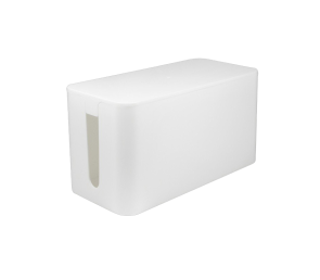 Organizer kabli LogiLink Cable Box biały plastikowy z otworami