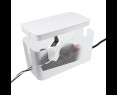 Organizer kabli LogiLink Cable Box biały plastikowy z otworami Organizer kabli LogiLink Cable Box biały plastikowy z otworami