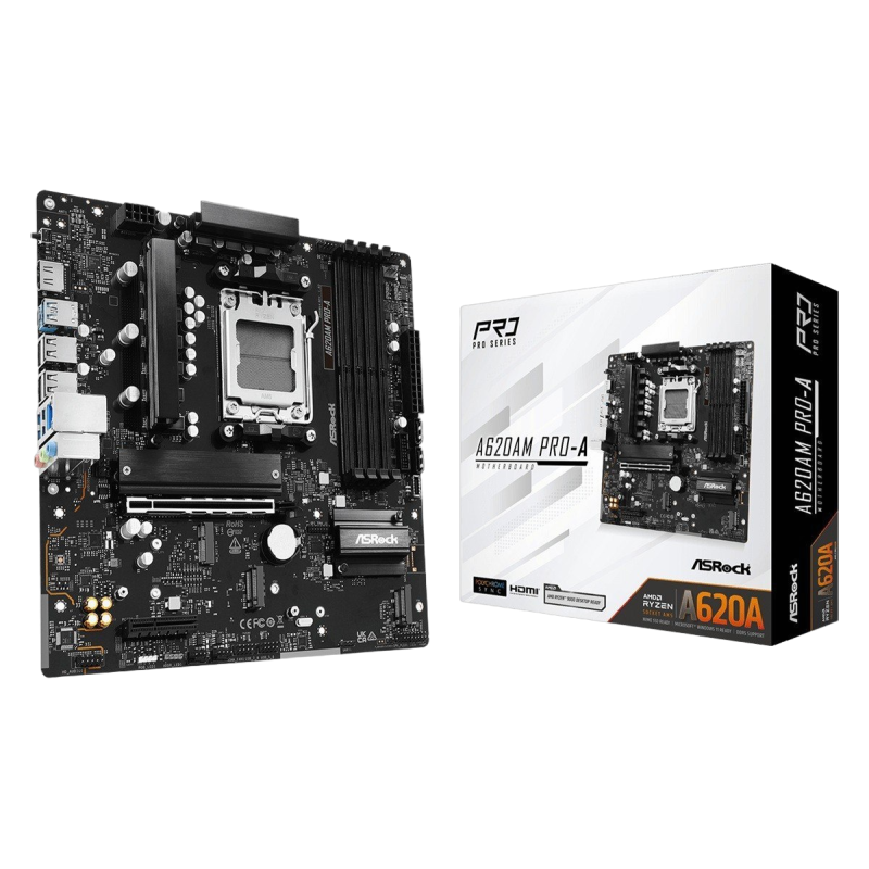 Płyta główna ASRock A620AM PRO-A AM5 4DDR5 HDMI mATX wydajna Płyta główna ASRock A620AM PRO-A AM5 4DDR5 HDMI mATX wydajna