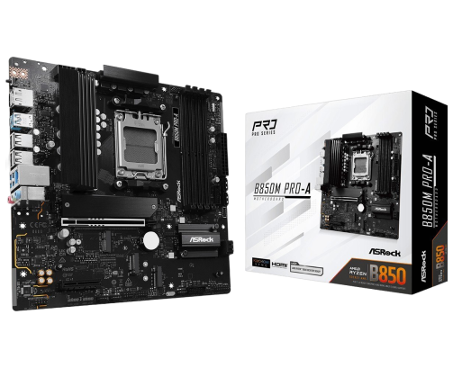 Płyta główna ASRock B850M PRO-A AM5 DDR5 mATX z RGB HDMI/DP