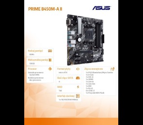Płyta główna Asus PRIME B450M-A II AM4 micro ATX DDR4 z HDMI RGB