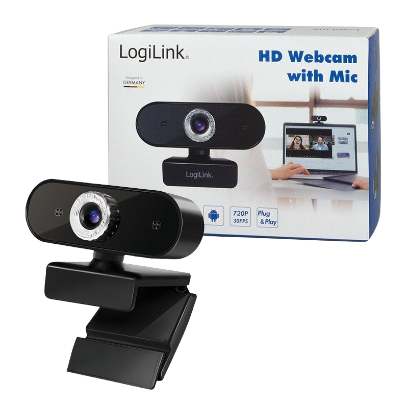 Kamera internetowa LogiLink HD 720p z mikrofonem USB czarna Kamera internetowa LogiLink HD 720p z mikrofonem USB czarna