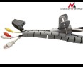 Organizator Maclean MCTV-676 S srebrny do kabli 25mm x 2m Organizator Maclean MCTV-676 S srebrny do kabli 25mm x 2m