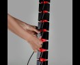Organizer kabli Maclean Nano RS125 1345mm czarno czerwony regulowany Organizer kabli Maclean Nano RS125 1345mm czarno czerwony regulowany