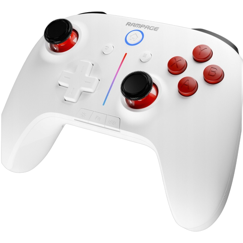 Rampage Hydra kontroler gamingowy bezprzewodowy RGB biały Rampage Hydra kontroler gamingowy bezprzewodowy RGB biały
