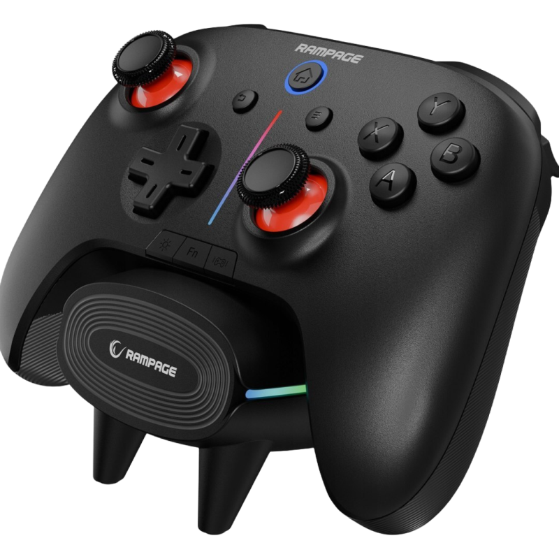Rampage Hydra Pro Kontroler Bezprzewodowy RGB z Stacją Ładującą Wygodny Rampage Hydra Pro Kontroler Bezprzewodowy RGB z Stacją Ładującą Wygodny