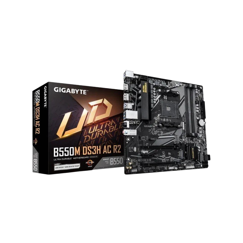 Płyta główna Gigabyte B550M DS3H AC R2 WiFi szybka microATX AM4 DDR4 Płyta główna Gigabyte B550M DS3H AC R2 WiFi szybka microATX AM4 DDR4