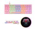 Klawiatura Rampage REBEL mechaniczna niskoprofilowa gamingowa różowa Klawiatura Rampage REBEL mechaniczna niskoprofilowa gamingowa różowa