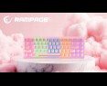 Klawiatura Rampage REBEL mechaniczna niskoprofilowa gamingowa różowa Klawiatura Rampage REBEL mechaniczna niskoprofilowa gamingowa różowa
