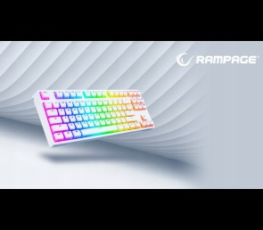 Rampage GHOST Klawiatura mechaniczna TKL biała Huano Red RGB Pudding