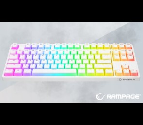 Rampage GHOST Klawiatura mechaniczna TKL biała Huano Red RGB Pudding