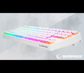Rampage GHOST Klawiatura mechaniczna TKL biała Huano Red RGB Pudding