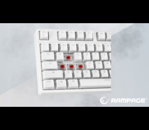 Rampage GHOST Klawiatura mechaniczna TKL biała Huano Red RGB Pudding