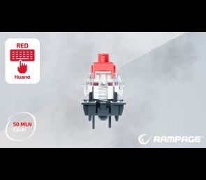 Rampage GHOST Klawiatura mechaniczna TKL biała Huano Red RGB Pudding