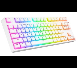 Rampage GHOST Klawiatura mechaniczna TKL biała Huano Red RGB Pudding